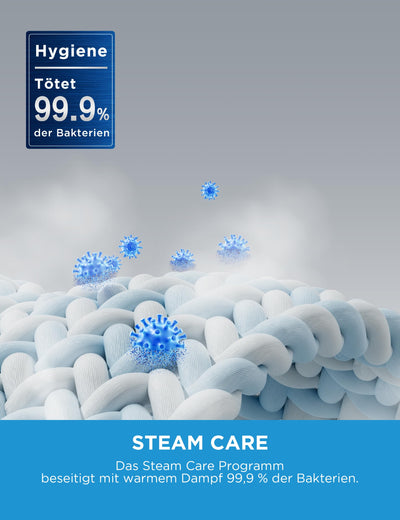 Midea Toplader Waschmaschine MF10ET60B / 6KG / A / 1200 U/min/BLDC Inverter Mortor/Dampffunktion/SoftOpener/XL Türöffnung/Kurz 15'&45' / Mehrere Temperaturoptionen/AquaStop, Weiß