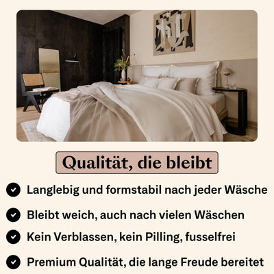 Amqua Mako Satin Kissenbezug (1x) aus ägyptischer Baumwolle 40x40 cm, weiß