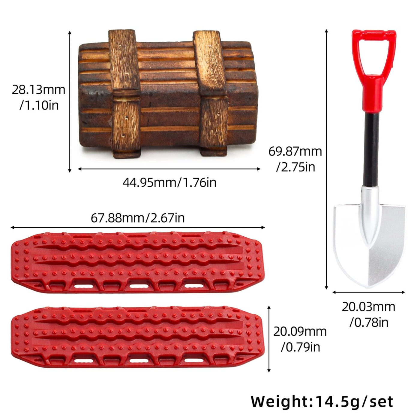 Ezweiji RC Crawler Car Dachdekoration 12-in-1 Tankaufbewahrungsbox, Gepäcknetz, Schaufel, Für Traxxas Desert Racer Slash Axial 1/18 TRX4M 1/24 SCX24 RC Crawler Car Truck Dachträger (Schwarz+Grün)