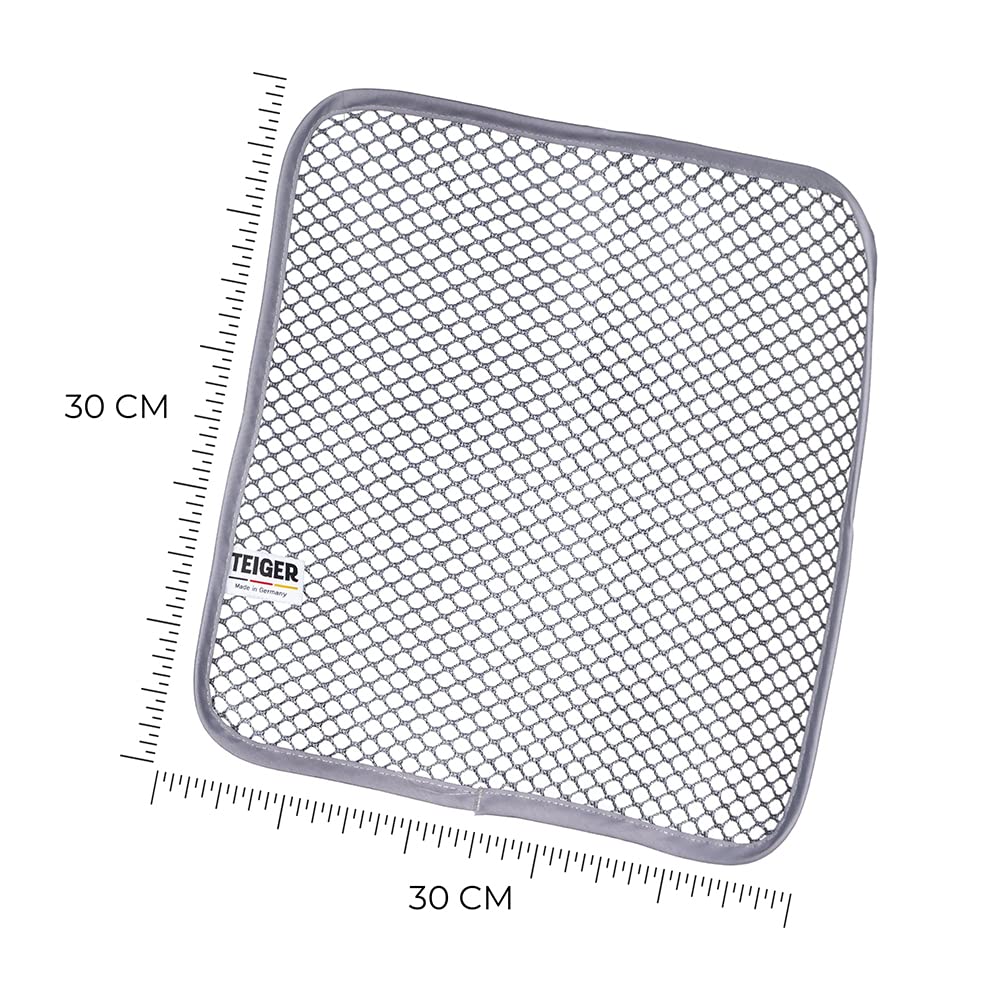 Teiger 2 x Teigreinigungstuch Teigreiniger Teigentferner Netztuch für hartnäckige Verschmutzungen Teigtuch Mesh Spültuch Reinigungstuch Spüllappen Doppelpack