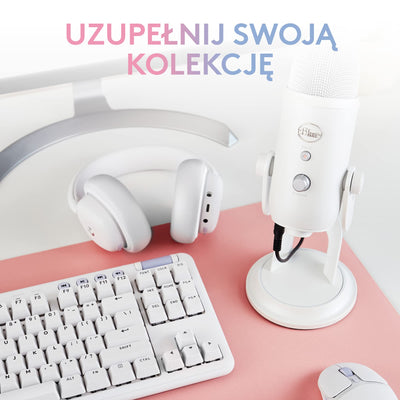 Logitech G Blue Yeti USB-Gaming-Mikrofon in Premiumqualität für Streaming, Blue VO!CE-Software, PC, Podcast, Studio, Computer-Mikrofon, Exklusive Streamlabs-Themes, Sonderedition - Weiß