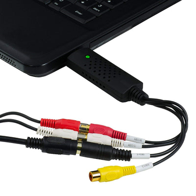 Rybozen USB 2.0 Audio Video Grabber Konverter-VHS Digitalisieren und bearbeiten Sie Videos von jeder analogen Quelle einschließlich VCR VHS DVD Video Rekorder für für Windows11/10/8/7/Mac