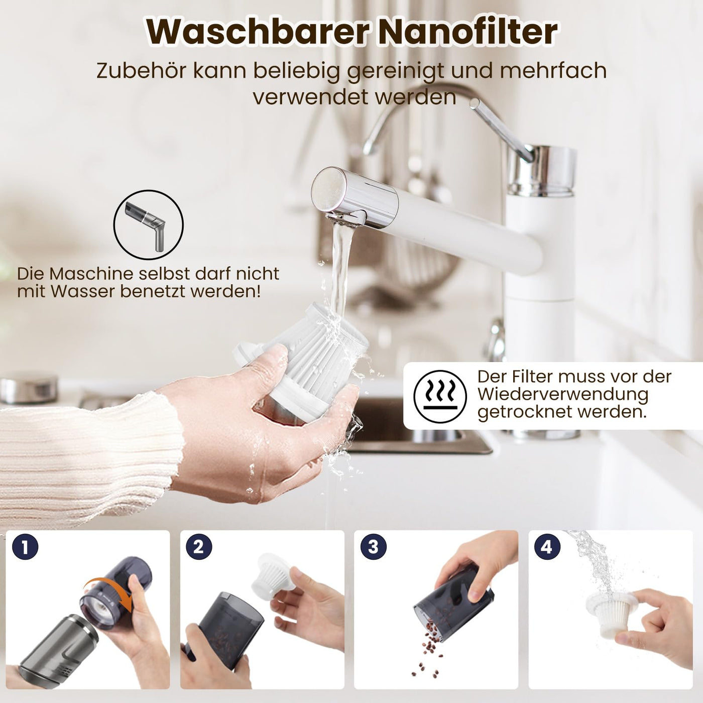 MZGO Handstaubsauger, 12000 Pa leistungsstarker Autostaubsauger, Leichter Mini-Handstaubsauger mit drehbarem Griff, Starke Zyklonsaugung für die Reinigung von Autos, Treppen, Sofas und Ecken.