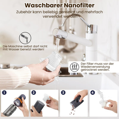 MZGO Handstaubsauger, 12000 Pa leistungsstarker Autostaubsauger, Leichter Mini-Handstaubsauger mit drehbarem Griff, Starke Zyklonsaugung für die Reinigung von Autos, Treppen, Sofas und Ecken.