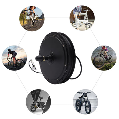 Jolre Elektrofahrrad Umrüstsatz, Nabenmotor, bürstenloser getriebeloser Motor, Fahrradmotor, Antrieb Hinterradmotor, Elektrofahrrad Umrüstsatz, 48V 1000W.