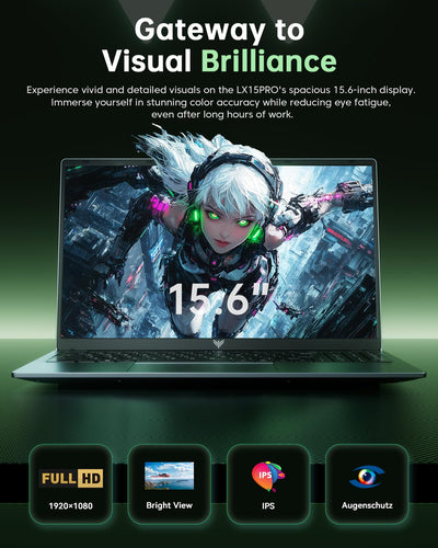ACEMAGIC Laptop mit Metallgehäuse und Hintergrundbeleuchtetem Laptop Ryzen 5 7430U(8C/16T, bis zu 4,3 GHz) für Notebook,15.6 Zoll FHD,16GB DDR4,512GB M.2 SSD,WiFi 6,BT5. 2,HDMI(Gray)