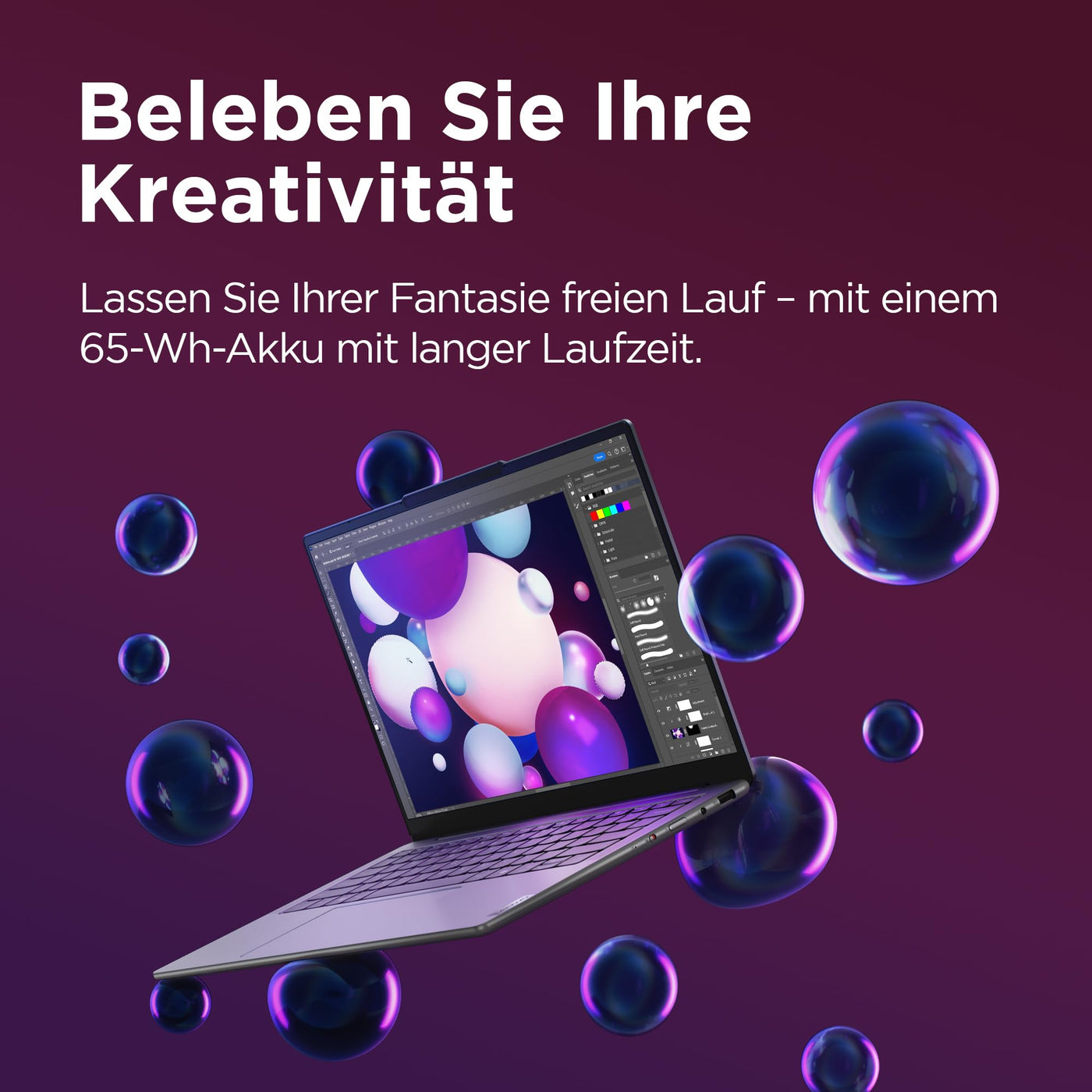 Lenovo Yoga Slim 7i AI Laptop | 14" WUXGA OLED Display | Intel Core Ultra 7 | 16GB RAM | 512GB SSD | Intel Arc Grafik | Windows 11 | QWERTZ | Luna Grau | 3 Monate Premium Care