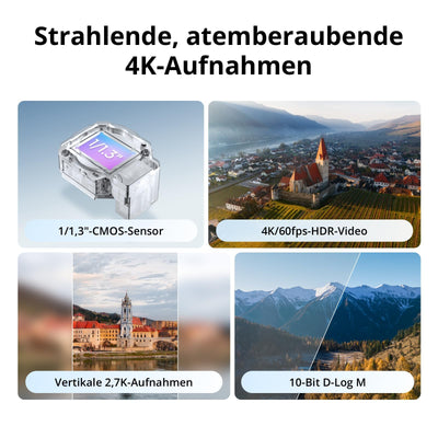 DJI Flip (RC 2 Fernsteuerung mit Bildschirm) – Mini Drohne mit Kamera 4K für Kinder, unter 249g, Follow-Me, 13 km HD-Übertragung, Handstart, 31 Min Flugzeit, Drohne mit Kamera Für Vlogs