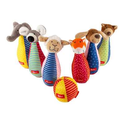 SIGIKID 49520 Kegelspiel Soft PlayQ Mädchen und Jungen Babyspielzeug empfohlen ab 3 Monaten mehrfarbig