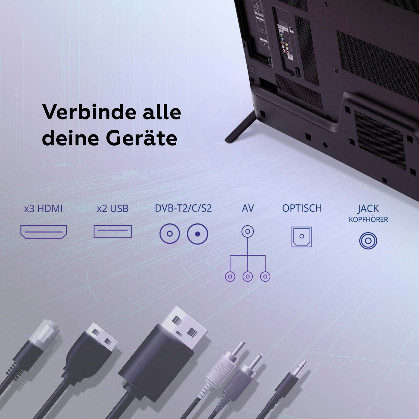 TD Systems - 40 Zoll Full HD Smart TV, Android GTV 14, HD DVB-T2/C/S2 Television, Modell 2025, Fernseher mit 2 Jahren Garantie - PRIME40C21GLE