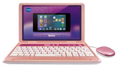 Vtech Genio Lernlaptop pink – Lerncomputer mit Internetzugang, Textprogramm und Lerninhalten zu Buchstaben, Wörtern, Mathe, Logik u. v. m. – Für Kinder von 5-12 Jahren