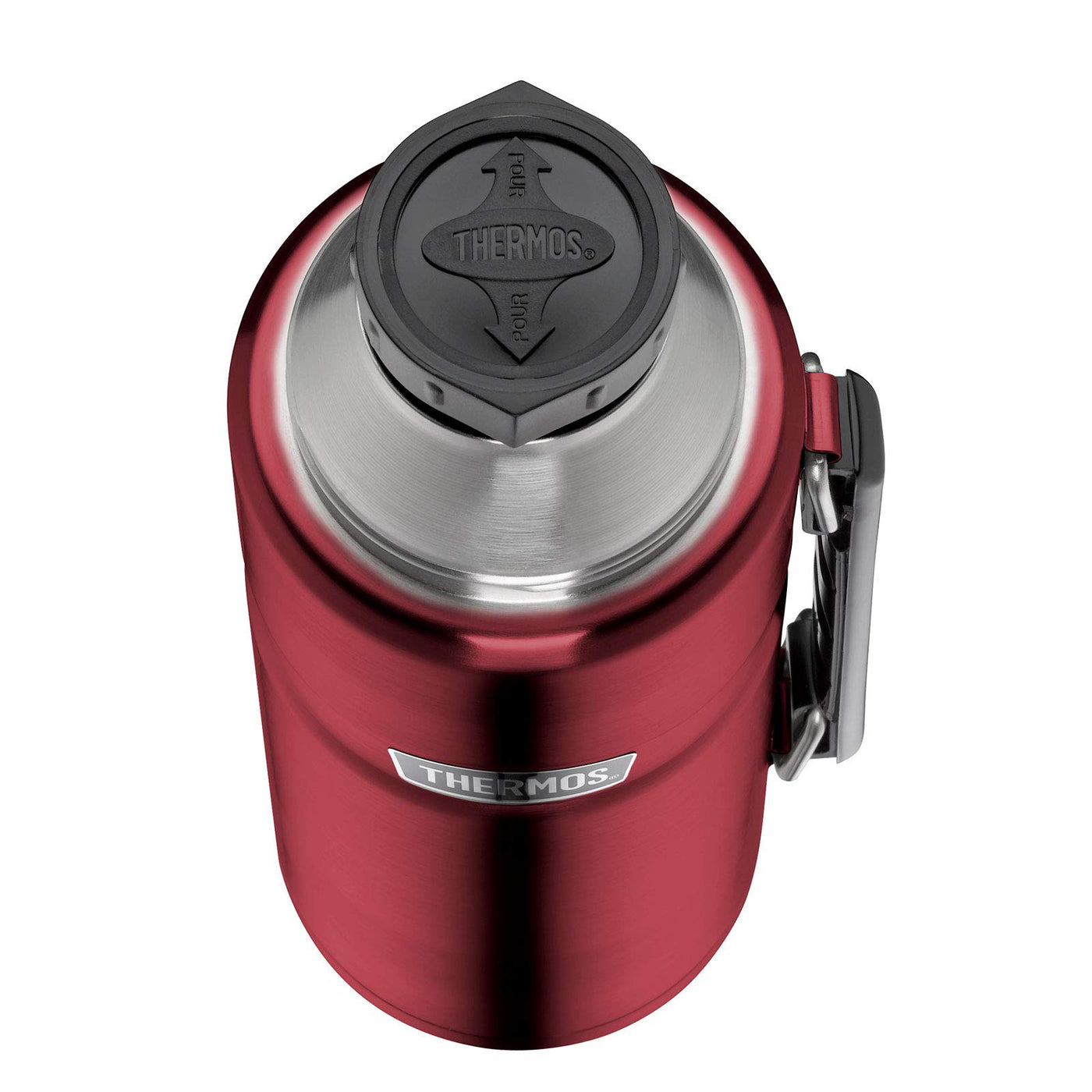 Thermos 4003.248.120 Isolierflasche Stainless King, 1,2 L, Edelstahl, Cranberry