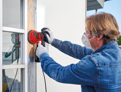 Einhell Exzenterschleifer TC-RS 425 E (425 W, Schleifteller Ø 125 mm, max. Schwingzahl 26.000 min-1, Schwingkreis 2,5 mm, inkl. Schleifpapier je 1x P60, P80, P120)