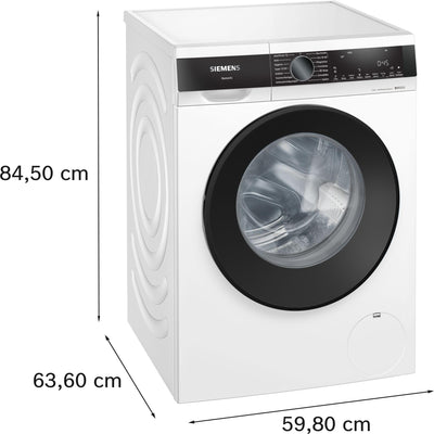 Siemens WG44G2F41, iQ500, Waschmaschine 9 kg, 1400 UpM, automatische Fleckenentfernung, weniger Bügeln mit smartFinish, varioSpeed für schnelles Waschen, i-Dos, Nachlegefunktion, aquaStop, Weiß