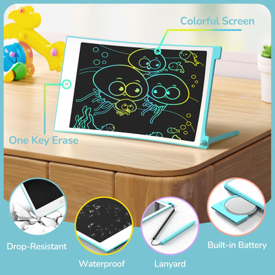 TECJOE LCD Schreibtafel Kinder, 4 Pack Zaubertafel, 8.5 Zoll Maltafel Zaubertafel für Kinder, Mal Tablet Kinder für Kinder zum Reisen, Geschenk Spielzeuge für 3 4 5 6 Jährige Jungen, Mädchen