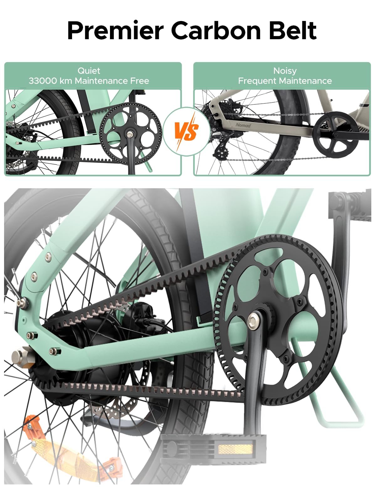 ENGWE E Bike mit APP-Ebike 36V 9.6Ah Akku bis zu 100km, E Bike Klapprad 250W Motor Max 25km/h, Elektrofahrrad 42Nm Drehmomentsensorik & Kohleriemen, E-Bike 3 Stufen-PAS Pendler für Stadt P20