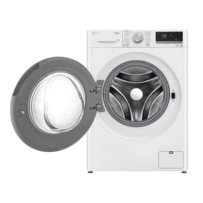 LG F4WV7080, Klasse A, Frontlader-Waschmaschine 8 kg, 1400 U/Min, AI Direct Drive, Wi-Fi, Tiefenreinigung mit Dampf, Große Kapazität, TRIPLE A, Außentür aus Sicherheitsglas, 62 x 60 x 85 cm ꟷ Weiß