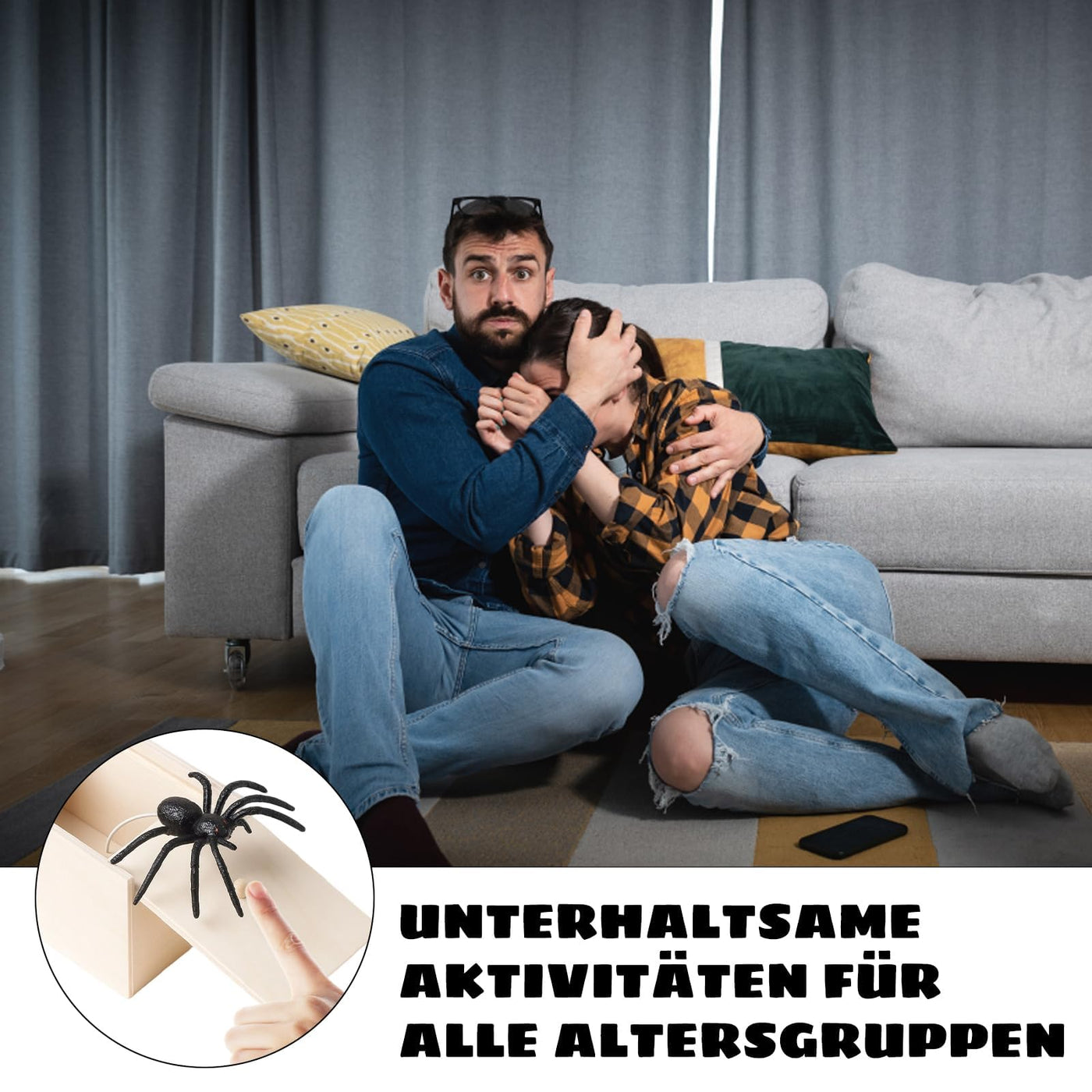 4 Stück Spider Prank Box, Spiderbox Prank, Box Mit Spinne Prank Witz, Halloween-Partys, Witze Und Lustige Überraschungen Für Familienversammlungen,Geeignet Für Gruppenveranstaltungen Und Partys