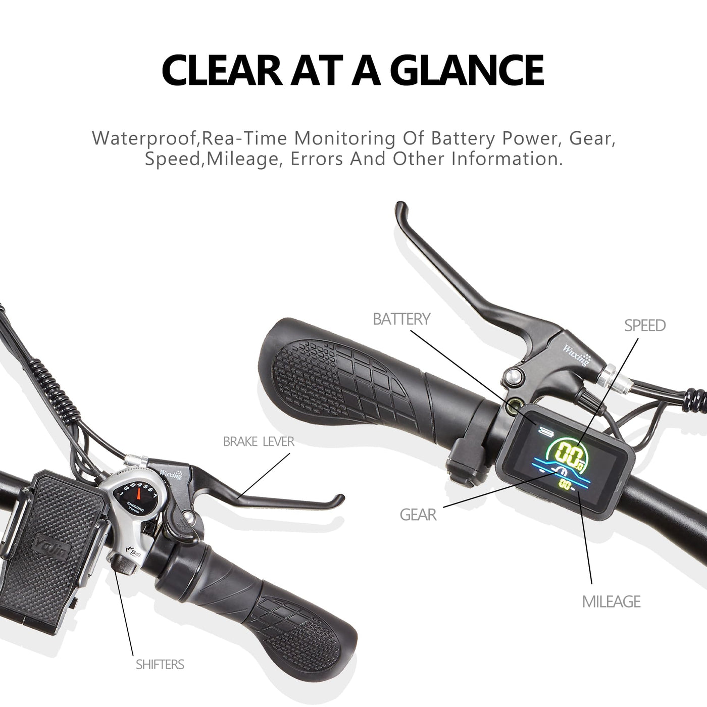 CEAYA Elektrofahrrad,E-Bike für Herren und Damen 26'' E-Mountainbike,48V20AH E Fahrrad,Pedelec Mit 𝟕-𝐆𝐚𝐧𝐠-𝐒𝐜𝐡𝐚𝐥𝐭𝐮𝐧𝐠,LCD Display,Fat Tire Elektro Fahrrad