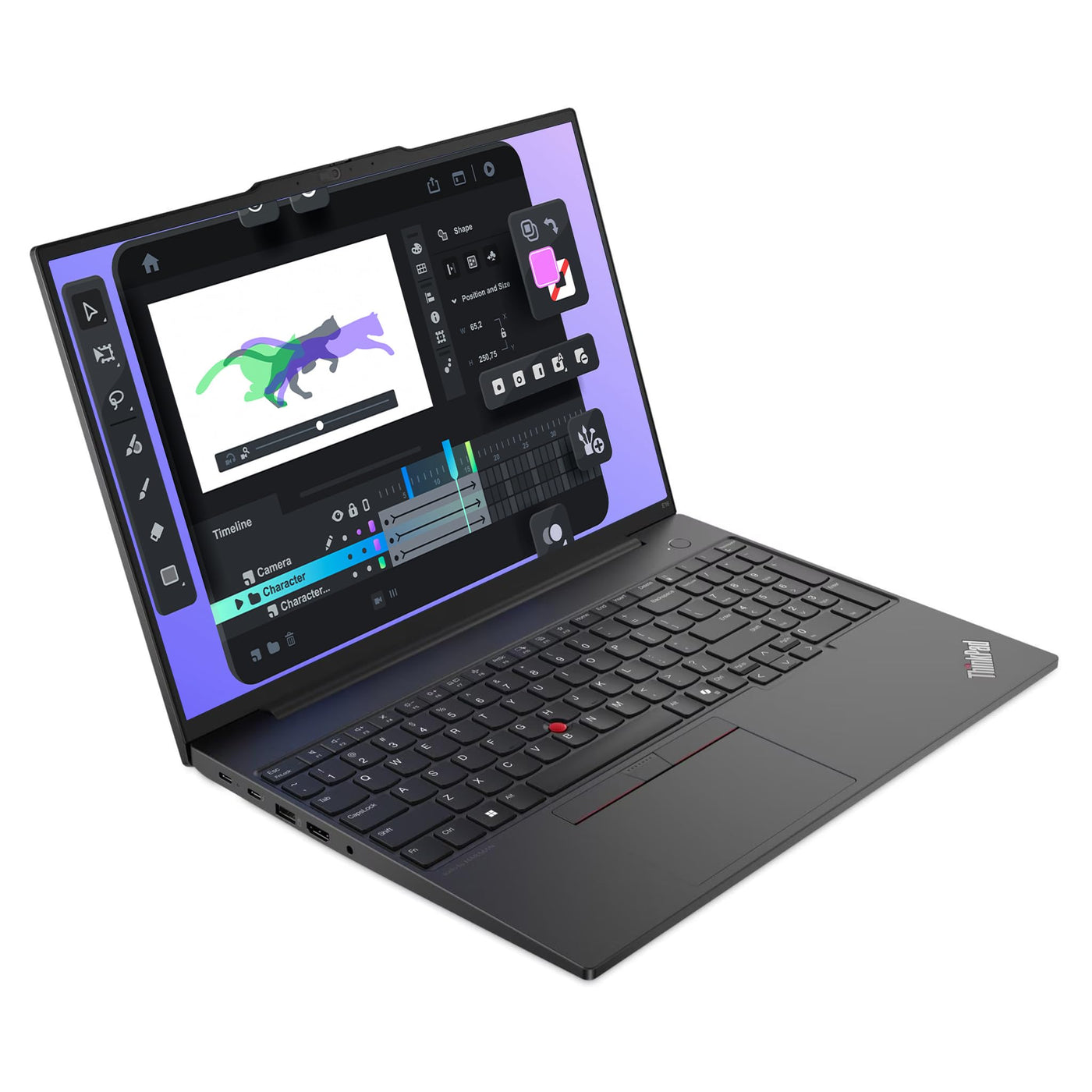 Lenovo ThinkPad E16 Gen 2 Laptop, Intel Core Ultra 5-125U, 64 GB DDR5 RAM, 4 TB PCIe SSD, 16" WUXGA Display, Intel Arc Graphics, QWERTZ Tastatur, Windows 11 Pro, Black