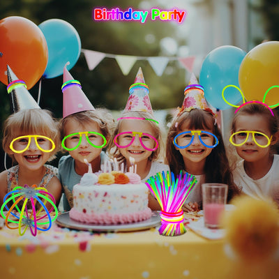 MOSSNDAR Knicklichter Party Set,Leuchtstäbe Kinder,229 Stück Knicklichter und Zubehör,Neon Party Deko,Festival Zubehör,Geeignet für Weihnachtsdeko,Silvester Party Deko 2026,Silvester Feuerwerk