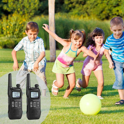 Radioddity PR-T1 PMR446 Walkie Talkie Set mit LC-Display, Funkgerät 4KM Reichweite, 16 Kanäle PMR446 Lizenzfrei Wiederaufladbar Akku mit Headset für Abenteuer, Outdoor-Aktivitäten, Camping, 2 Stücke