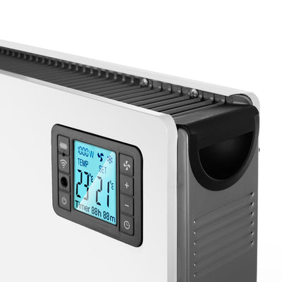 LEHMANN LHOHC-2013C Konvektor Heizung Heizkörper 2000 W | Elektroheizung mit 3 Heizstufen 750/1250 / 2000 W | Elektro Konvektorheizung mit LED-Anzeige, APP WiFi, Timer und Fernsteuerung