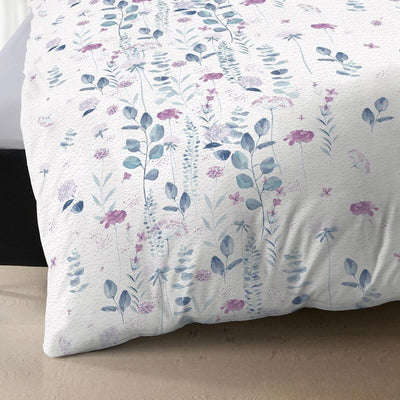 Kaeppel Seersucker Bettwäsche Eucalyptus Saphir 160x210 cm + 65x100 cm