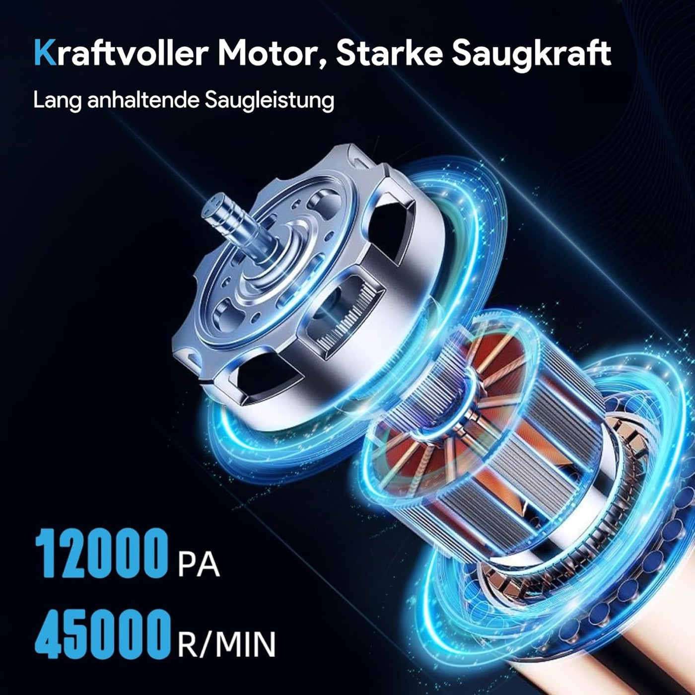 kitsky Handstaubsauger Akku Kabellos, Auto-Staubsauger, mit leistungsstarker Saugkraft, Mini-Staubsauger, für Sofas, Matratzen und Fenster, 12000PA, Handheld Cordless