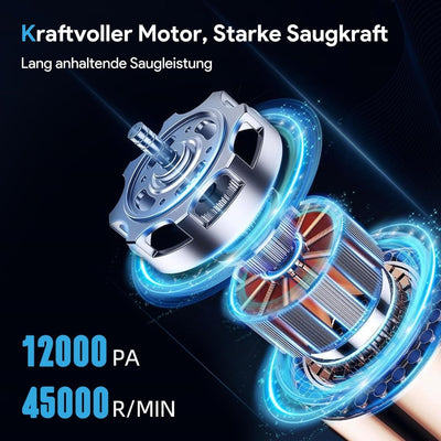kitsky Handstaubsauger Akku Kabellos, Auto-Staubsauger, mit leistungsstarker Saugkraft, Mini-Staubsauger, für Sofas, Matratzen und Fenster, 12000PA, Handheld Cordless