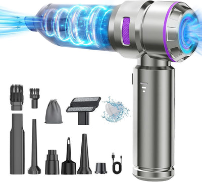 ZStarlite Handstaubsauger,Handstaubsauger Akku,16000Pa 4-in-1 Leistungsstarker Kabelloser Autostaubsauger,3-Gang Mini Handstaubsauger, 120W USB Wiederaufladbar 6000mAh,für Auto,Haus,Büro,Tierhaare