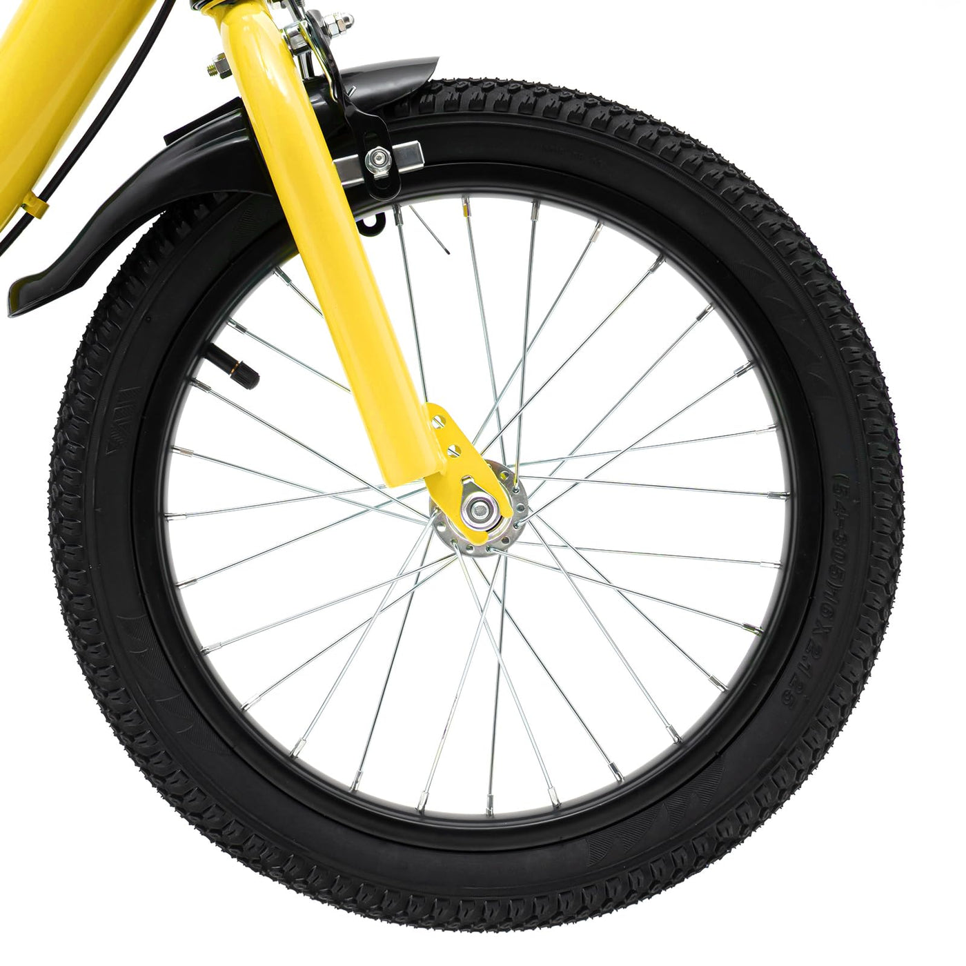 Qussse 16 Kinderfahrrad für Jungen Mädchen Kinder, Fahrrad ab 4-8 Jahre mit Hilfsrad Rad Bike Kinder Fahrräder Höhenverstellbar Kinderfahrräder (Gelb)