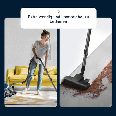Balter Vento A3 Staubsauger beutellos, 850W hohe Saugleistung, große 2L Staubbehälter, Multizyklon, HEPA-Filter