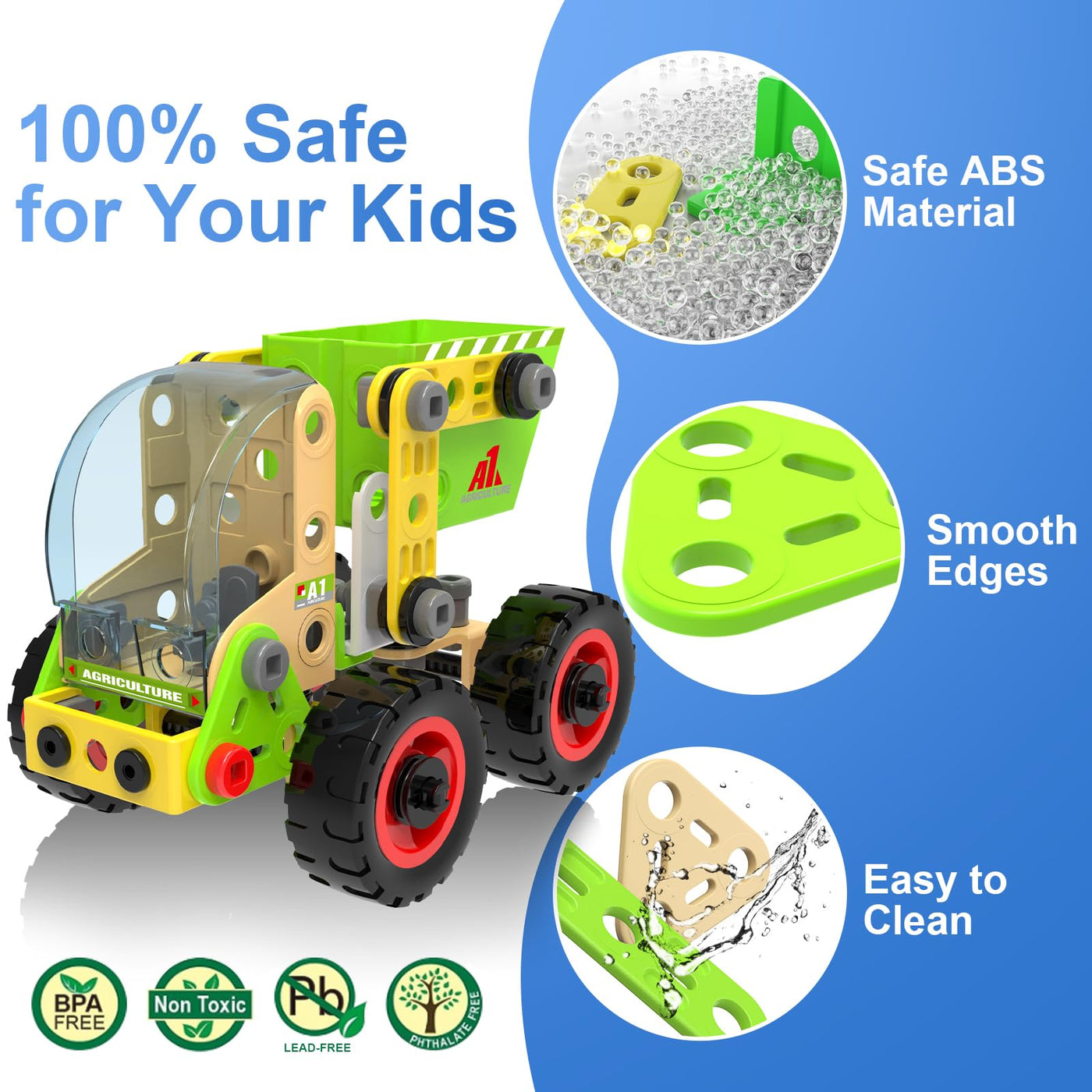 MOONTOY 14 Modelle Konstruktionsspielzeug ab 4 5 6 7 8 9 Jahr,Kreatives Lernspielzeug Bauspielzeug im 218 Teile Bauen Kinder ab 5,Bausteine STEM Baukasten Spielzeug Geschenk für Jungen Mädchen