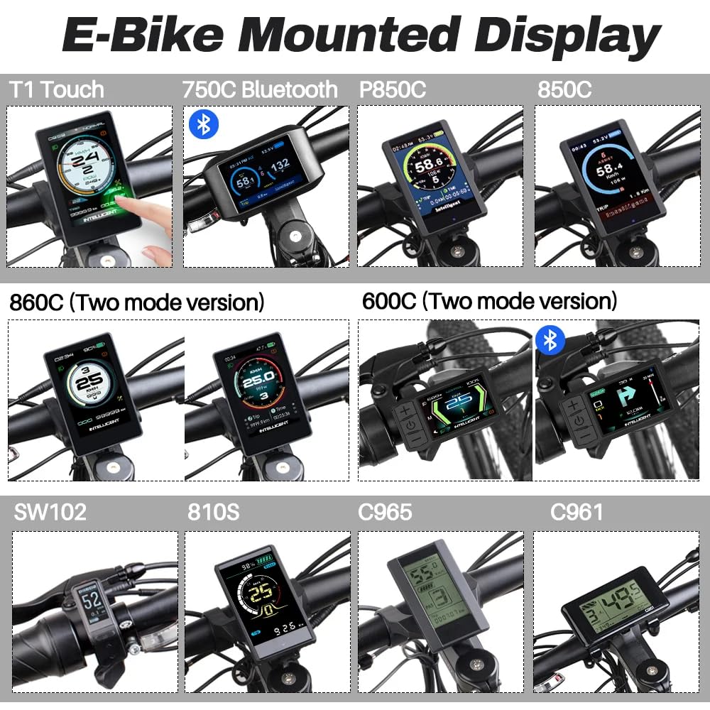 BAFANG Display Elektrofahrrad LCD C965 Geschwindigkeitsmesser Ebike-Zubehör 24V 36V 48V 52V 5Pin Kompatibel BBS01B BBS02B BBSHD1000W Mittelmotor Elektrofahrrad-Umrüstsatz