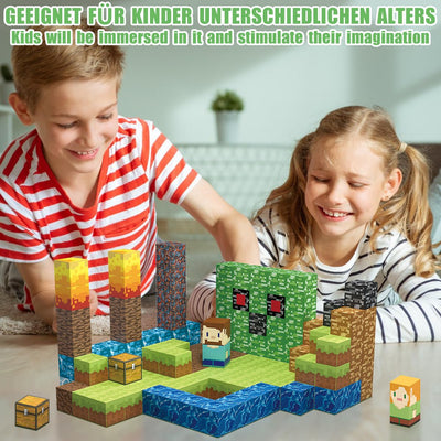 TUKIIE Magnetische Bausteine 160 Stück 1" Magnetbausteine Magnetspielzeug Magnetspiele Bauspielzeug für Jungen Mädchen ab 3 Jahren, Magnetic Blocks Magnetblöcke Kreative Spielzeug Geschenke Kinder