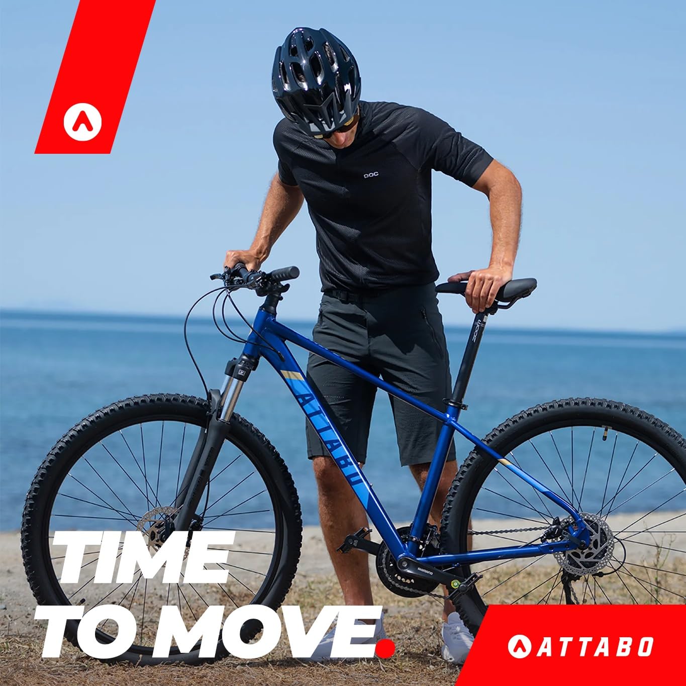 ATTABO Herrenfahrrad Alpe 3.0 mit Aluminiumrahmen 21" Ergonomischer Lenker Hydraulische Scheibenbremsen Blau Mountainbike mit 29" Rädern mit Zubehör Verstellbarer Sattel 24-Gang Schaltung
