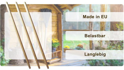 AGROHIT Werkzeugstiel, 3X Holzstiel, Gerätestiel aus Holz, Besenstiel-Set, Stiel für Besen oder Gartengeräte, Bequemer & Stabiler Besenstiel für Garten oder Zuhause, 3 Stück, Ø 2,8 cm, Länge 140 cm
