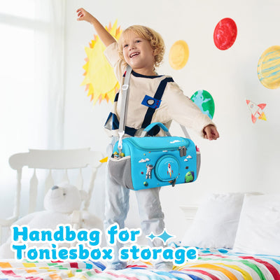 OUKNAK Tragetasche für Toniebox Starter Set, Aufbewahrungstasche für Audio Player Tragebox für Toniebox 2 Zubehör Reisetasche (Blau)