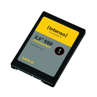 Intenso Interne 2,5" SSD SATA III Performance, 1 TB, 550 MB/Sekunden, Schwarz, Festkörper-Laufwerk