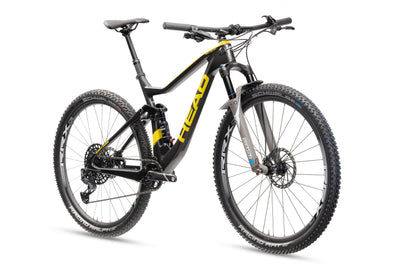 Head Unisex – Erwachsene Adapt Edge Team Full Suspension Bike, schwarz metallic/gelb, 52