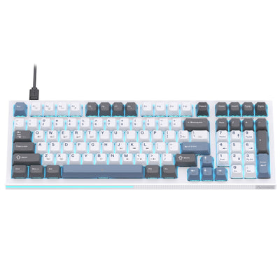 KEMOVE K98SE Mechanische Gaming Tastatur, 98 Tasten LED Hintergrundbeleuchtete Computer Tastatur, 96% QWERTY US Layout, Verkabelte Tastatur, Vorab geschmierte Rote Schalter
