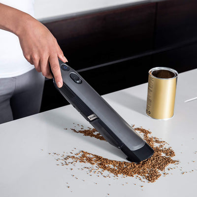 Shark WandVac 1.0 kabelloser Mini-Handstaubsauger, klein und leicht, leistungsstarker Akku-Handstaubsauger mit Staubpinsel/Fugendüse und Multi-Oberflächen-Aufsatz, Ladestation, Grau, WV200EU