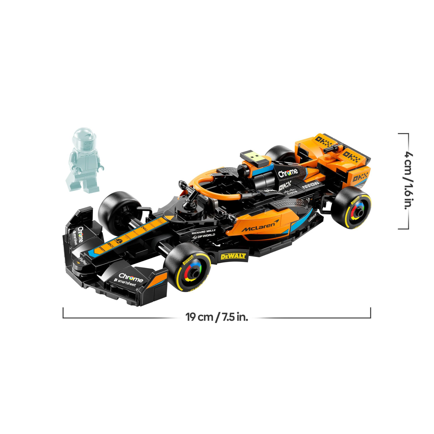 LEGO Speed Champions McLaren Formel 1 Rennwagen 2023, Spielzeug für Kinder ab 9 Jahren, Jungen und Mädchen, die gerne selbstständig Spielen, baubares Fahrzeugmodell, Kinderzimmer-Dekoration 76919
