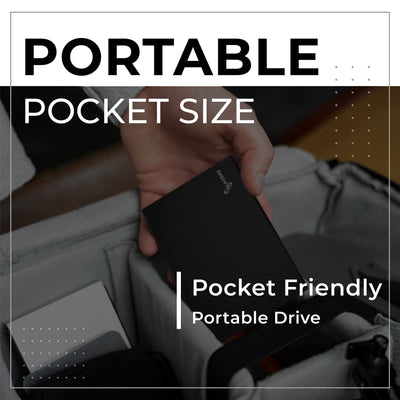 SUHSAI 500 GB tragbare Externe Festplatte, Pocket Backup HDD, 2,5 Zoll Externe Datenspeicher-Festplatte, USB 3.0-Festplatte, kompatibel für Gaming-PC, Mac, Laptop, Xbox, Xbox One – Schwarz