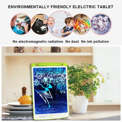 HUIXIANG Schreibtafel LCD Writing Tablet 10 Zoll Bunte Elektronischer Notizblock Tafel Schreiben Tablette Digitaler Drawing Pad Grafiktablet Kinder Junge Mädchen, Grün