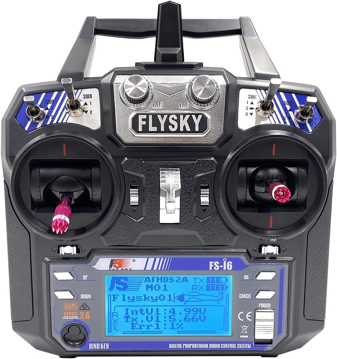 DTXMX Flysky FS-i6 2.4GHz 6 Kanal Sender rc fernsteuerung mit empfänger FS-iA6 Radio Control System für RC Quadkopter Festflügel Helikopter (Mode-2)