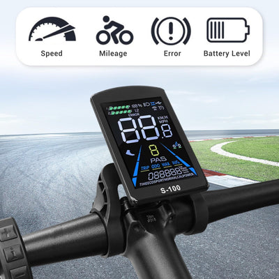 BuyWeek Elektrofahrrad Brushless Motor Controller Kit, 36V 48V 250W 350W 17A 3 Modus Sinuswelle Controller S-100 Farbe LCD Display Meter Kit für Elektroroller E-Bike