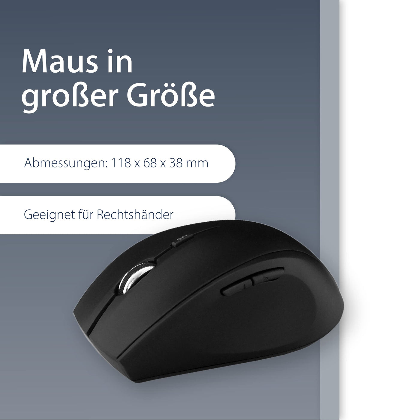 MediaRange Funk-Tastatur- und Maus-Set, Highline Serie, QWERTZ, schwarz/silber