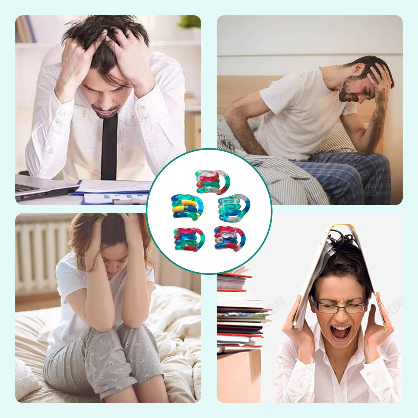 5 Stück Fidget Toys Autism Fingers Tangle Fidget Twister Fidgets Toy Stimming Sensory Stressabbau Erwachsene Anti Stress Spielzeug Kinder Skills Panikattacken für Erwachsene und Kleinkinder